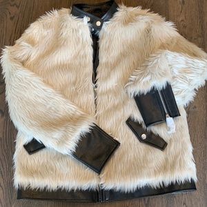 Noize faux fur vegan bomber